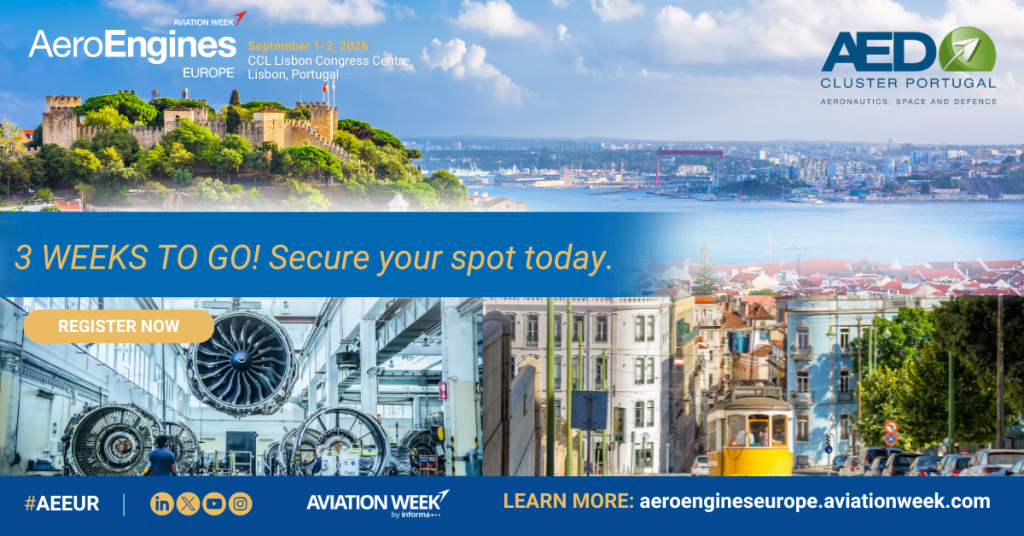 AED Cluster Portugal é parceiro do AeroEngines Europe 2026 em Lisboa