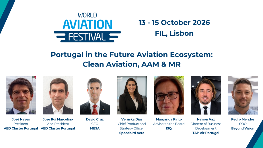 AED Cluster Portugal apresenta capacidades do ecossistema português no World Aviation Festival 2026
